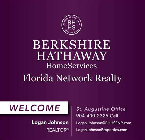 BERKSHIRE HATHAWAY HOMESERVICES FLORIDA NETWORK REALTY WELCOMES LOGAN