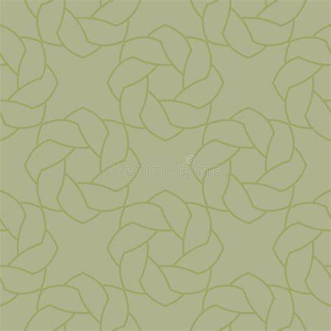 Olive Green Geometric Ornament. Seamless Pattern Stock Vector ...