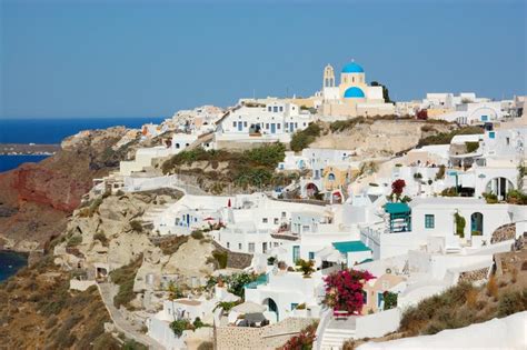 Santorini island Oia view stock image. Image of cycladic - 23754327