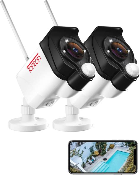 Tonton 2Pack 3MP Full HD Caméra de surveillance extérieure sans fil