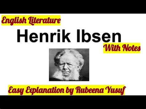 Henrik Ibsen Biography With Notes YouTube