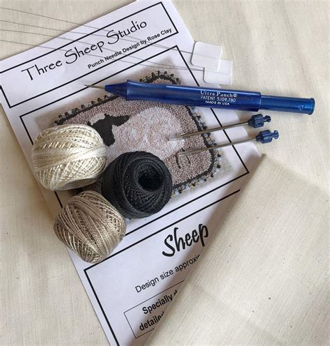 Three Sheep Studio Beginner Punch Needle Kit Marching North