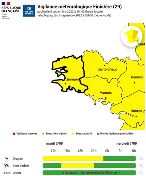 Alerte M T O Le D Partement Plac En Vigilance Jaune Pour Risque D