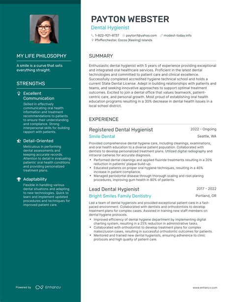 Successful Dental Hygienist Resume Examples And Writing Tips For