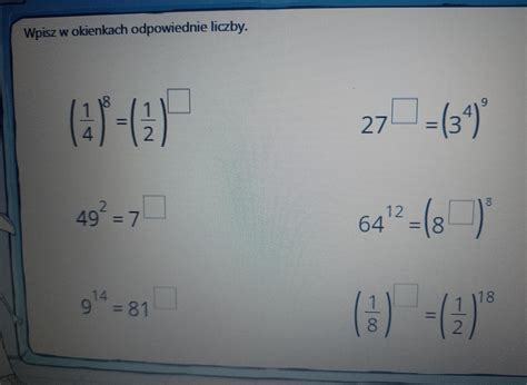 Wpisz W Okienkach Odpowiednie Liczby Brainly Pl