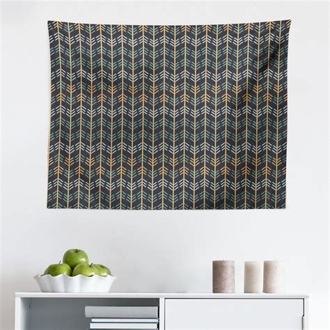 Herringbone Tapestry Abstract Lines Designed With Zigzag Pattern Art