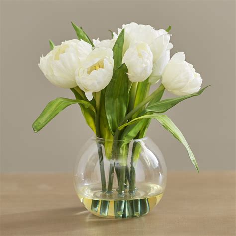 Mercer Tulips Arrangement With Vase Reviews Wayfair Ca