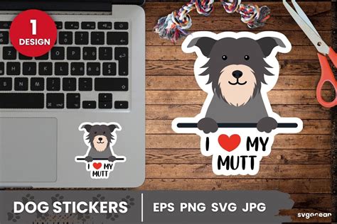 Mutt Sticker Svg Printable Graphics Creative Market