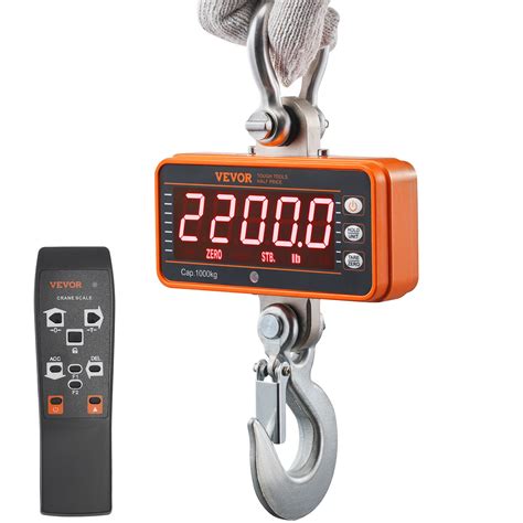 VEVOR Digital Crane Scale Industrial Hanging Scale 2200 Lbs 1000 Kg