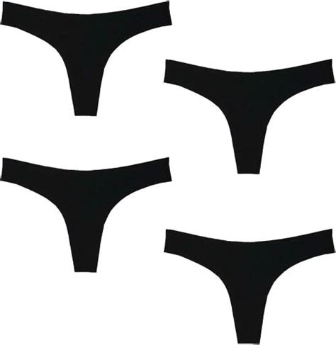 Buy The Blazze Black Cotton Blend Pack Of 4 Women Thong Panty Online At Best Prices In India