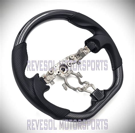 REVESOL Hydro Dip Carbon Fiber Steering Wheel For 2009 2021 NISSAN 370Z