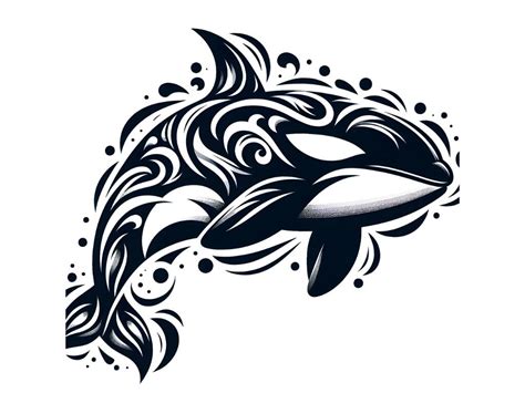 Orca Whale As a Tattoo Shape Graphic by A.I Illustration and Graphics ...