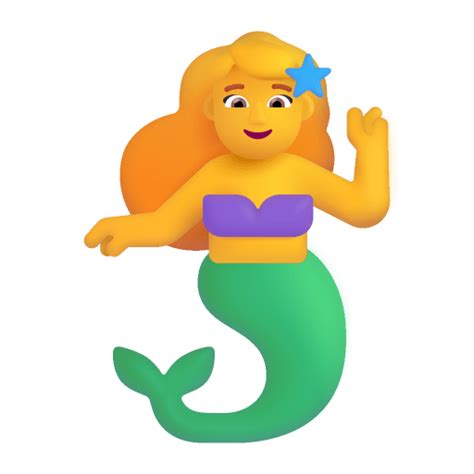 Woman Merpeople 3d Default Icon Fluentui Emoji 3d Iconpack Microsoft