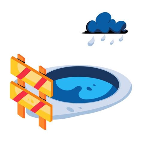 Premium Vector | Heres a flat style icon of sinkhole barrier