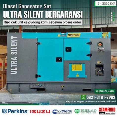 Jual Genset Super Silent Cummins Kva Stamford Jual Genset