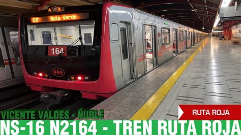 Metro De Santiago Ns N Tren Ruta Roja Vicente Valdes