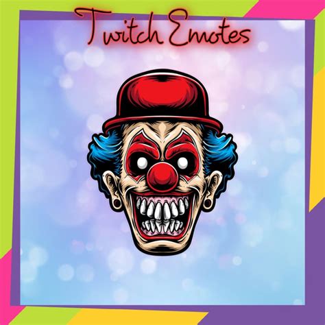 Creepy Clown Emote Twitch Emotes Discord Emotes Streamer Emotes