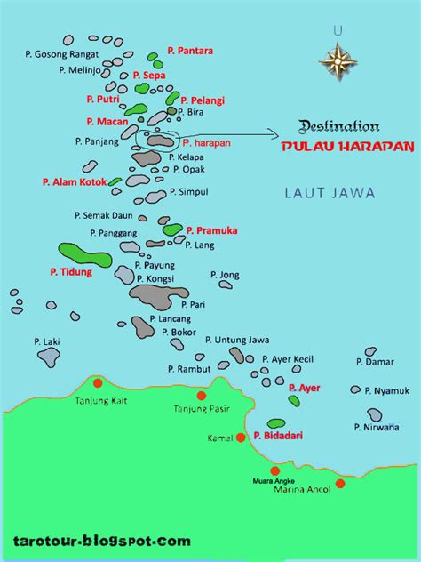 Peta Pulau Harapan | Pulau Harapan