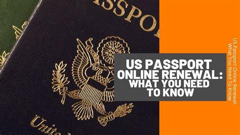 What You Need To Know About The New Us Passport Online Renewal Youtube