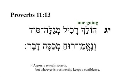 Proverbs 11 Hebrew Bible Speaker With English Captions Youtube