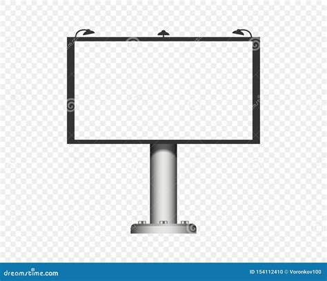 Vector Billboard Blank With Lights On One Rack Layout Overlay Object