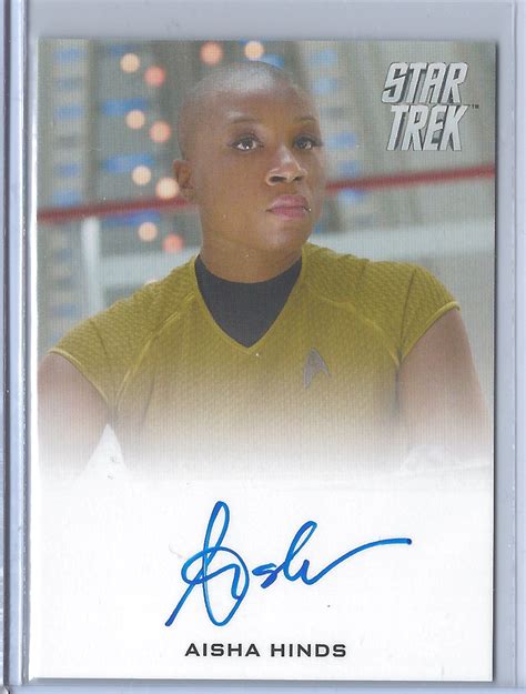 2014 Star Trek Movies Autograph: Aisha Hinds as Navigation Officer Darwin