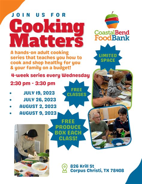 Cooking Matters Adult Classes Coastal Bend Food Bank