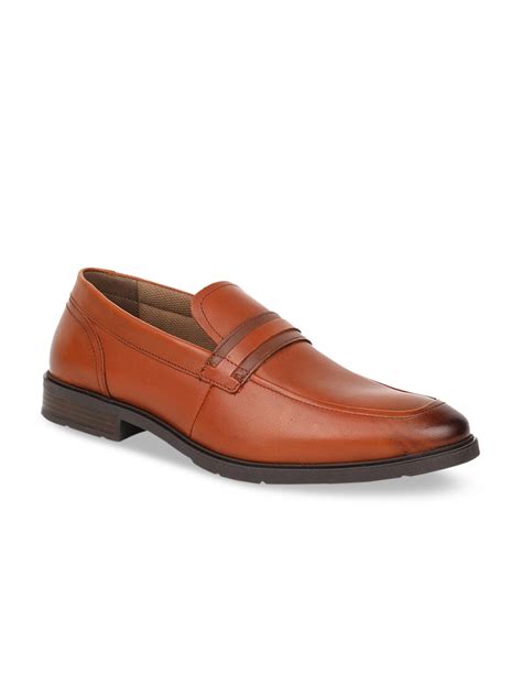 Buy Hush Puppies Men Brown Solid Leather Formal Slip Ons Formal Shoes For Men 12755308 Myntra