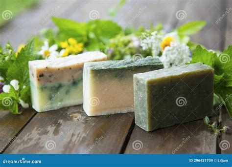 Natural soap bars stock image. Image of herbal, handmade - 296431709