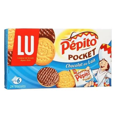 LU Pépito Pocket Chocolat Lait 240g Achat Vente biscuits secs LU