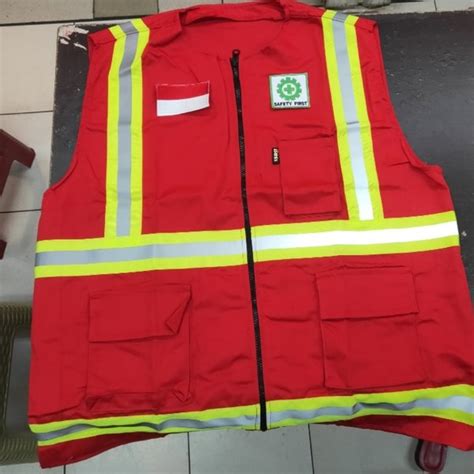 Jual Safety Vest Merah Bahan Drill Size Xxl Di Lapak Kings Saftindo