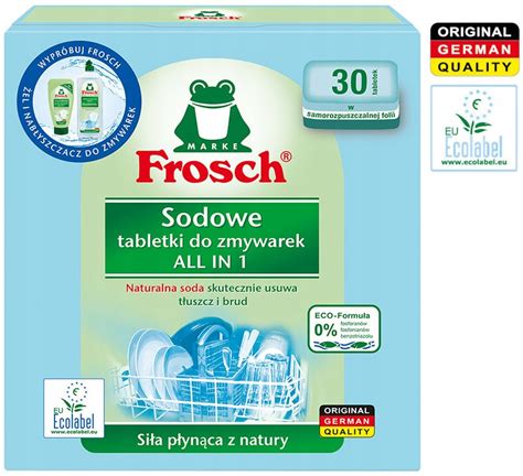 FROSCH Tabletki Ekologiczne do Mycia w Zmywarce Sodowe Nabłyszczające