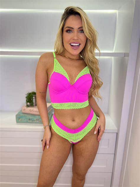 Conjunto De Lingerie Cropped Maiara Rosa Barbie Green Fresh Dolce