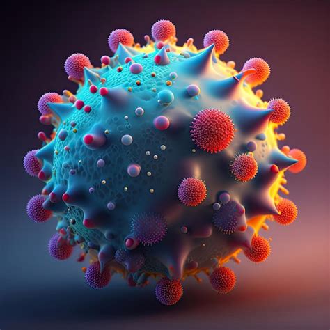 Premium AI Image | Virus under a microscope view