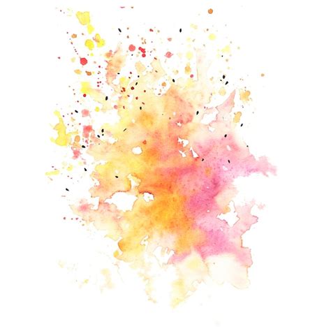 Premium Photo Abstract Watercolor Pink And Yellow Colors On White