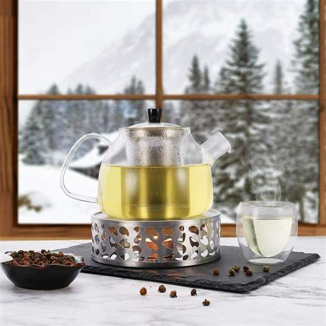 Teapot Warmer Glass Tea Coffee Pot Warmer Heater