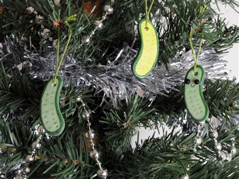 Christmas Pickle Christmas Tree Ornament Ceramic Ornament Funny Tree ...