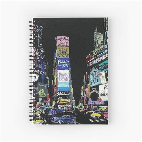 Newyork Musicals Broadway Spiral Notebook By Beccabeano Redbubble