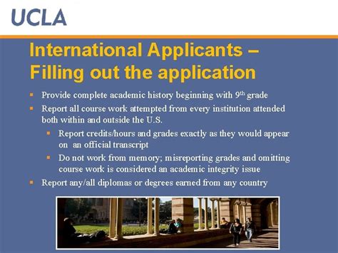 UCLA Transfer Admission for International Students Requirements Guidelines