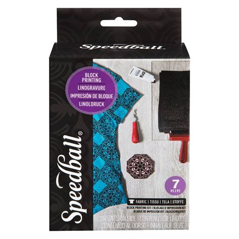 Speedball Fabric Block Printing Starter Kit Black Ink Jerrys Artarama