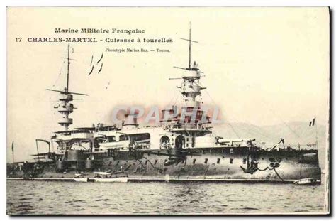 Carte Postale Ancienne Bateau Guerre Marine Militaire française Charles