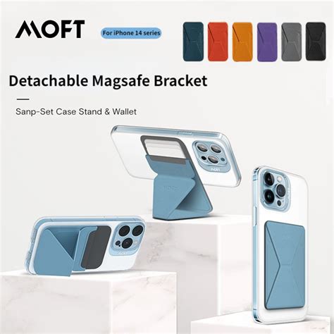 Moft Magnetic Thin Design Card Holder Snap On Magsafe Compatible Stand Wallet For Iphone 14 14