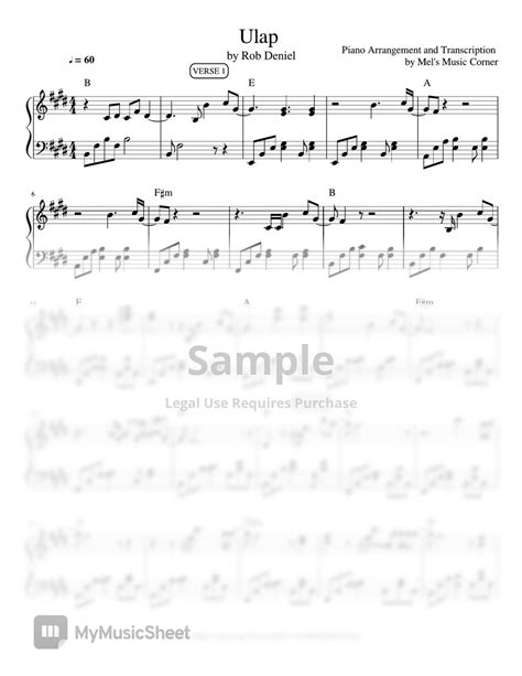 Rob Deniel Ulap Piano Sheet Music Sheets By Mels Music Corner