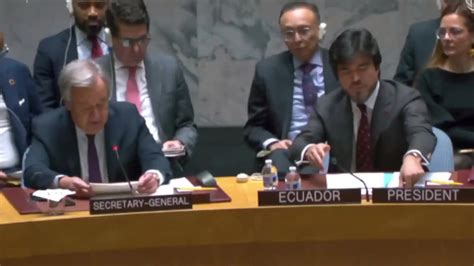 Israel Acusa De Partidismo Al Secretario General De La Onu Al Invocar