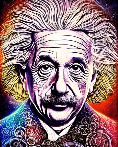 Wundersch Nes Detailliertes Lineart Albert Einstein Portr T Creative