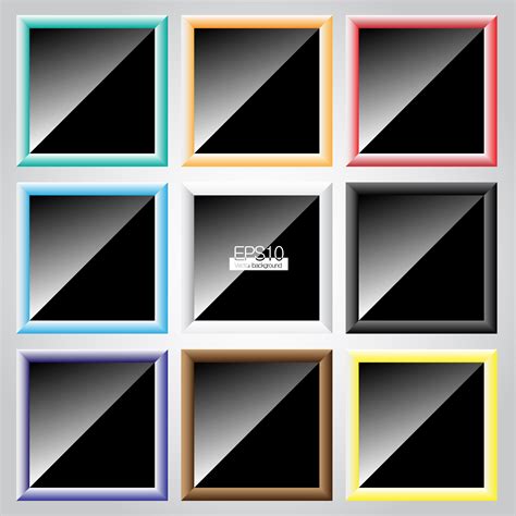 Colorful frame vector set 276219 Vector Art at Vecteezy