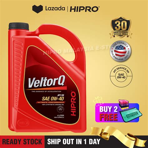 Hipro Veltorq Sae W Pao Based L Fully Synthetic Engine Oil Api