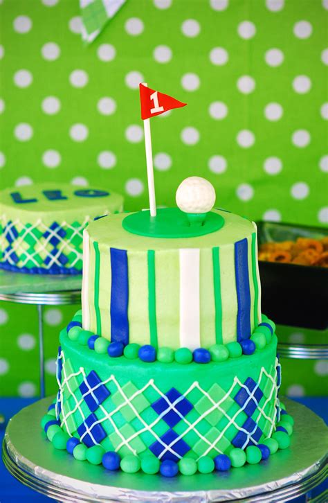 Leos First Birthday Golf Cake Golf Birthday Party Golf Birthday First Birthday Cakes