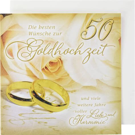 Perleberg Goldhochzeit Karte Hochwertige Gl Ckwunschkarte Mit