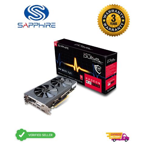 Sapphire Ati Rx 570 8gb Gddr5 256bit Pulse Oc W Bp Uefi Shopee Singapore